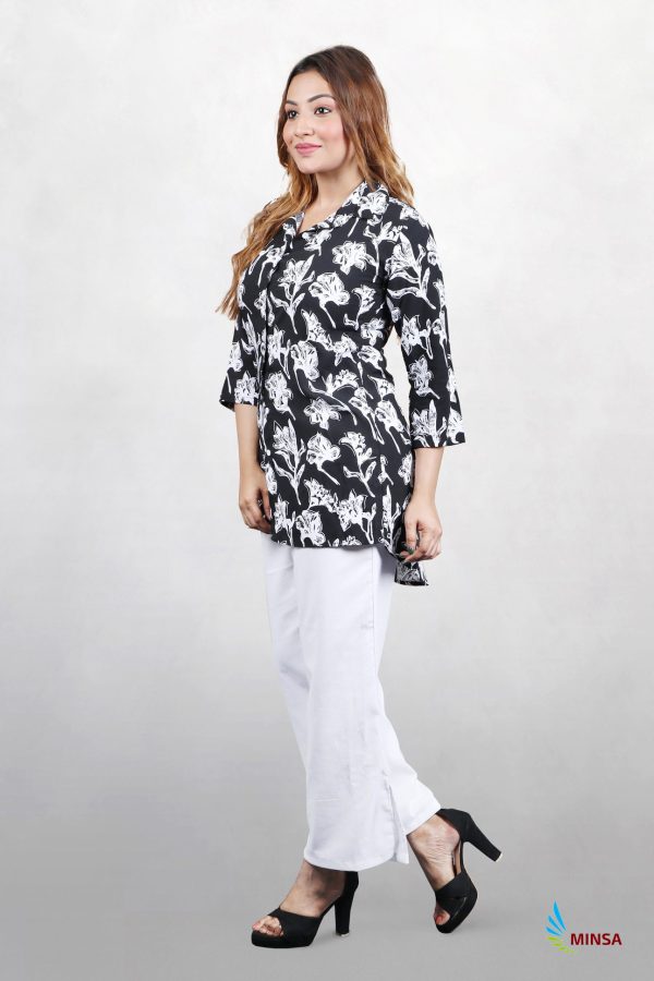 Long Sleeve Front Button Top Shirt with Pant - Image 2