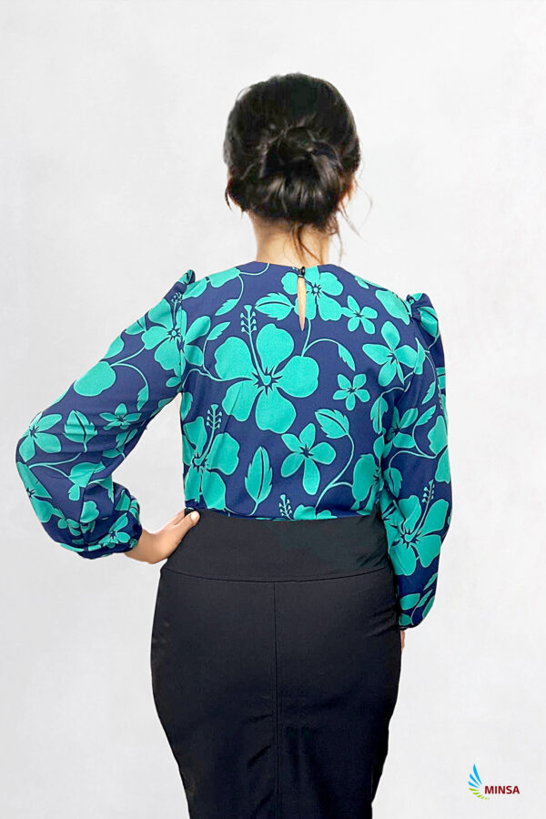 Long Sleeve High Neck Office Top - Image 2