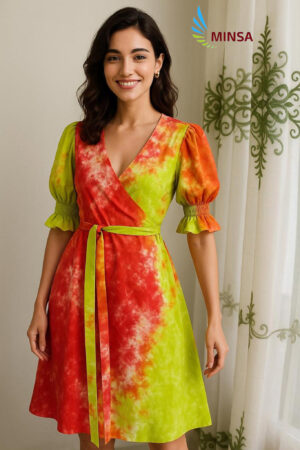 Tie-Dry Cotton short Dress