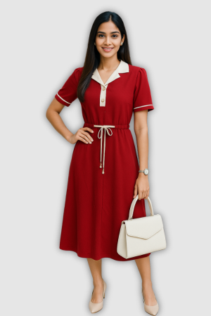Crimson Charm Dress